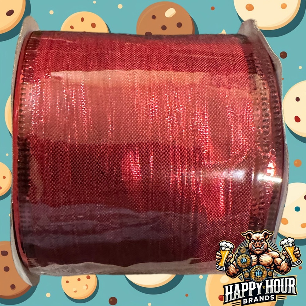 Crafters Square Gift Ribbon Red 2.5 Inch X 144 Inch 12 Feet New